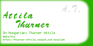 attila thurner business card